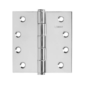 100 x 100 x 2.5mm Fixed Pin Flat Tip Hinge - Polished Stainless Steel
