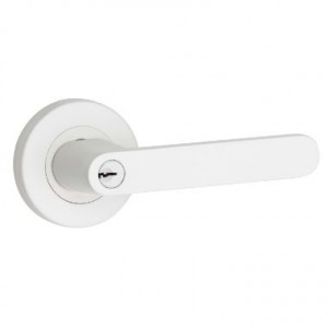 White front door handle - Almeri entrance set