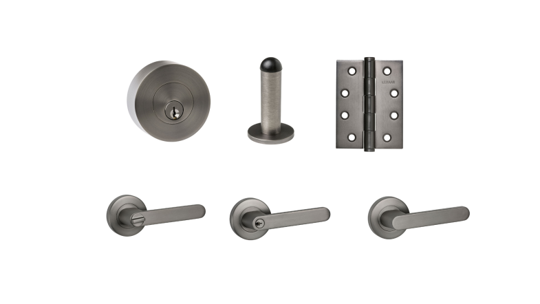 Gun Grey Metal Door Handle and Door Hardware