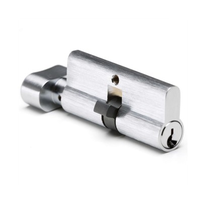 Single Euro Cylinder 70mm 6 Pin - Satin Chrome