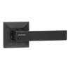 Calida black privacy door handle with lock for bathrooms