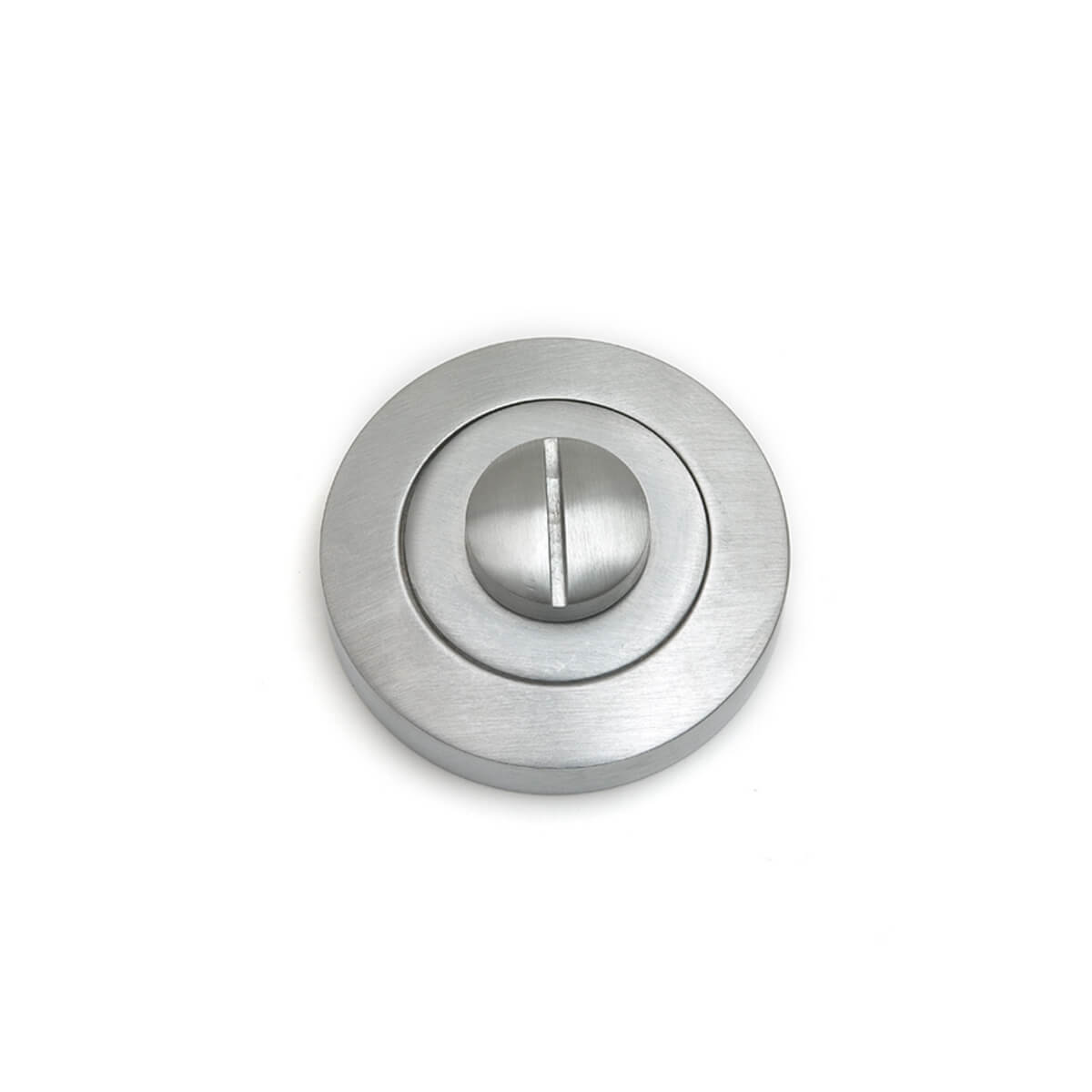 53mm Round Escape Button Escutcheon - Satin Chrome