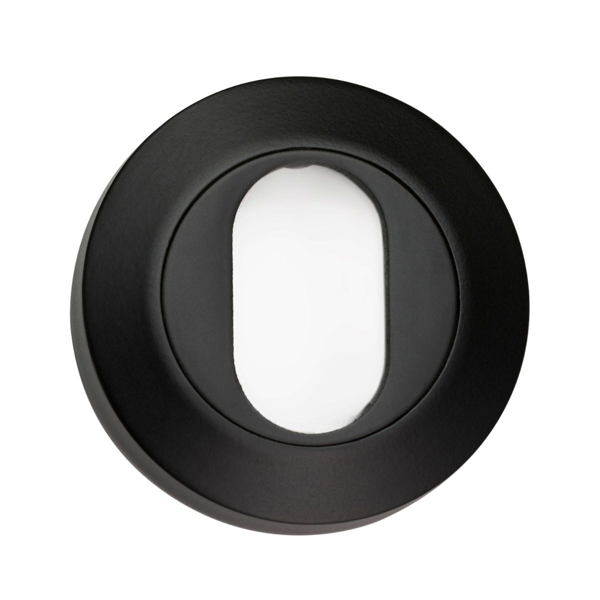 53mm Round Oval Escutcheon - Black