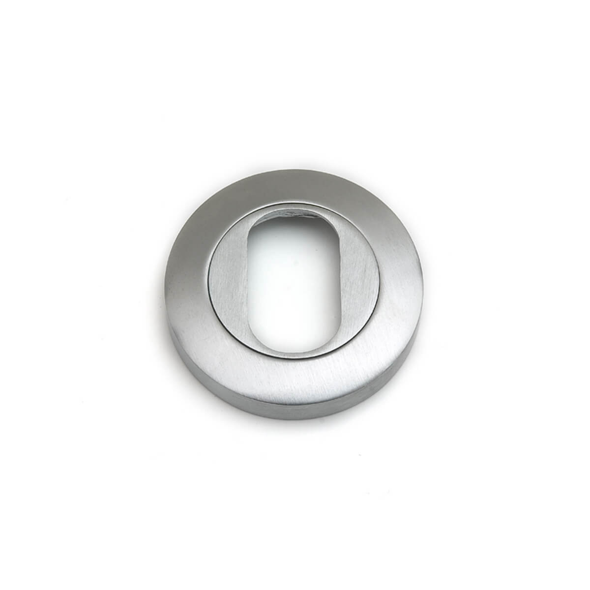 53mm Round Oval Escutcheon - Satin Stainless Steel