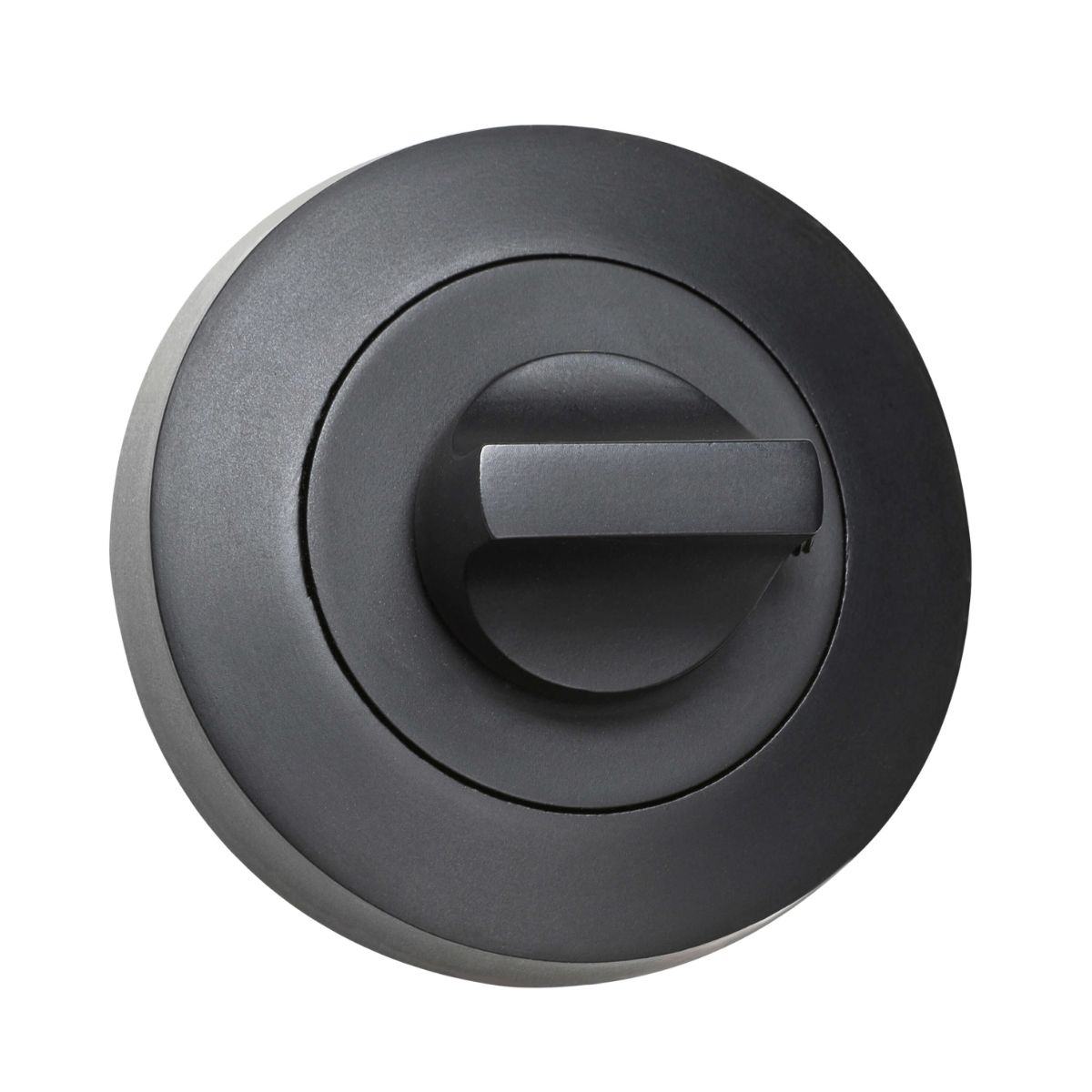53mm Round Turn Button Escutcheon - Black