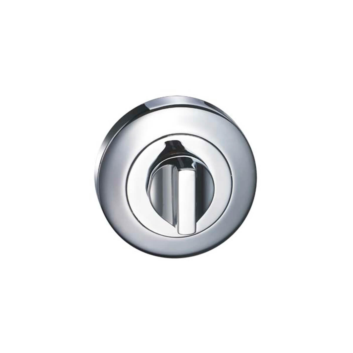 53mm Round Turn Button Escutcheon - Chrome Plate