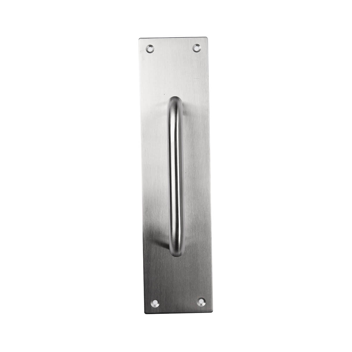 150 x 16 D Pull on 300 x 75 x 2mm Plate - Satin Stainless Steel