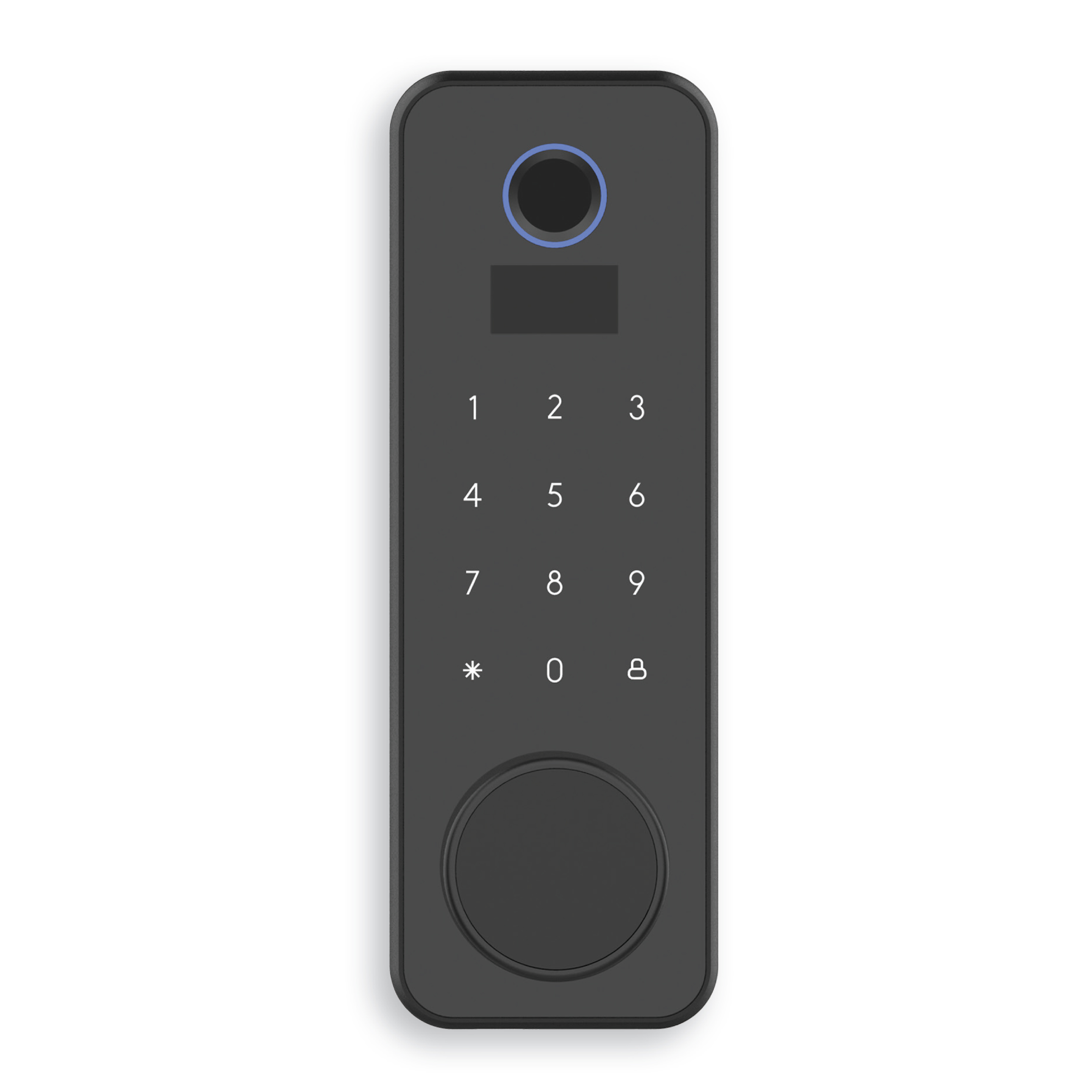 69500GBLK Lemaar Smart Deadbolt Black Render v2
