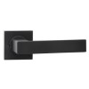 Cadalso black privacy door handle with lock for toilets and bathrooms