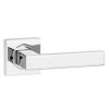 Chrome plate privacy door handle for bathroom, with lock