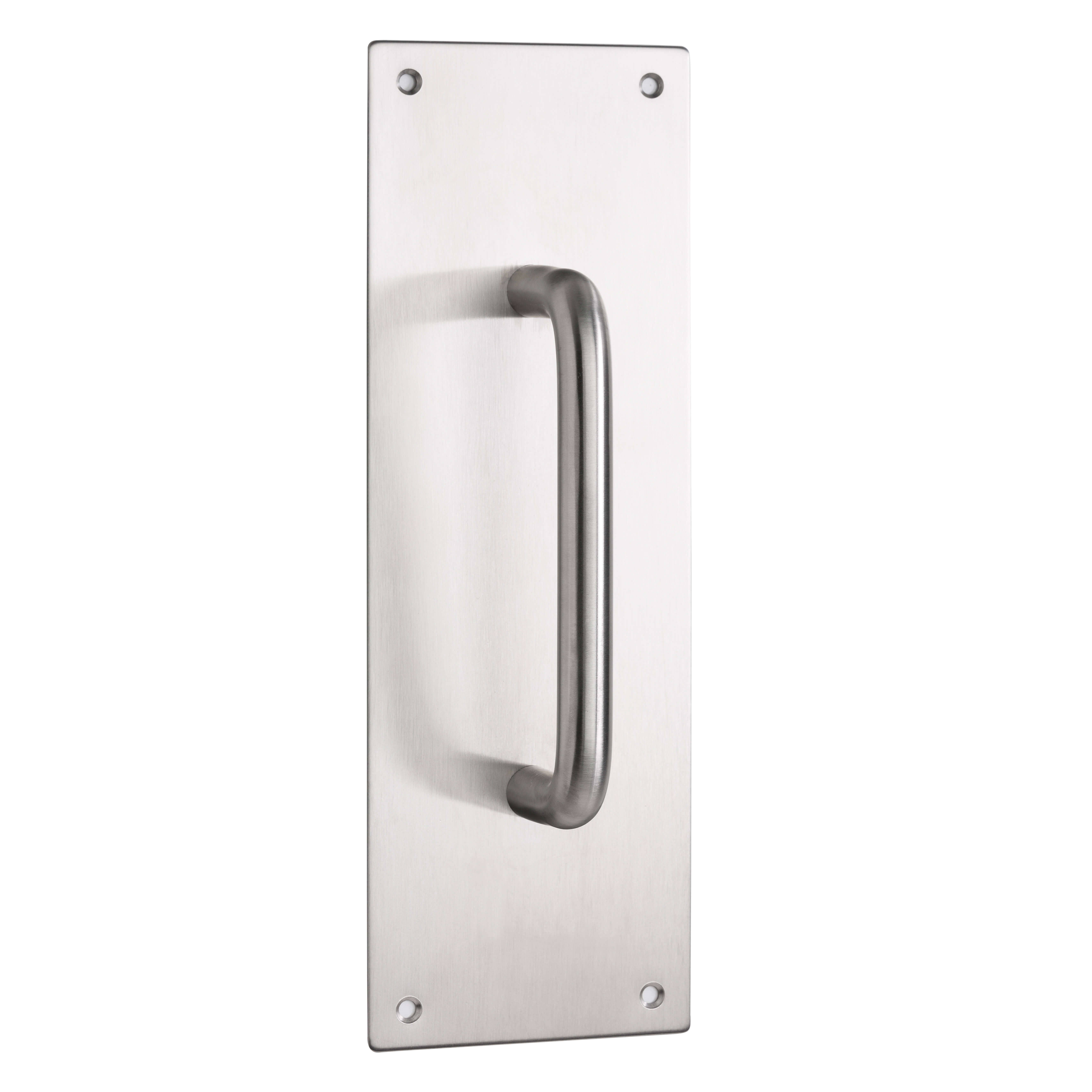 150 x 16 D Pull on 300 x 100 x 2mm Plate - Satin Stainless Steel