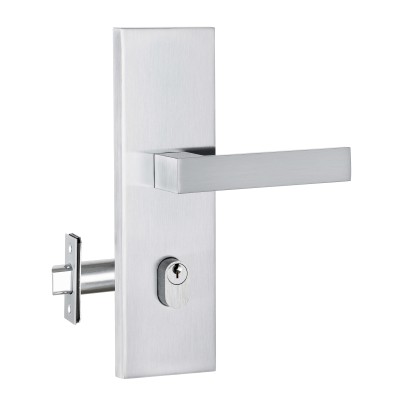 Satin chrome front door handle