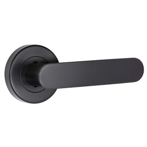 black door handle, passage lever