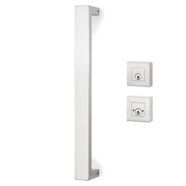 Rectangle 450mm x 40mm Door Pull Combination Set - Satin Stainless Steel