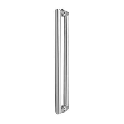 Round 450mm x 25mm Back To Back Door Pull - Satin Stainless Steel
