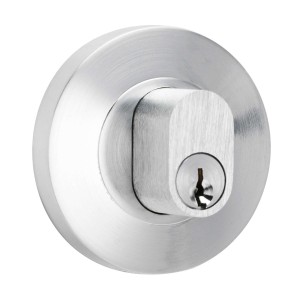 Round Double Cylinder Deadbolt - Satin Chrome