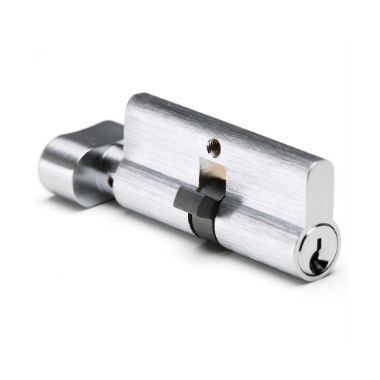 Lemaar Single Euro Cylinder 70mm 6 Pin Satin Chrome door hardware