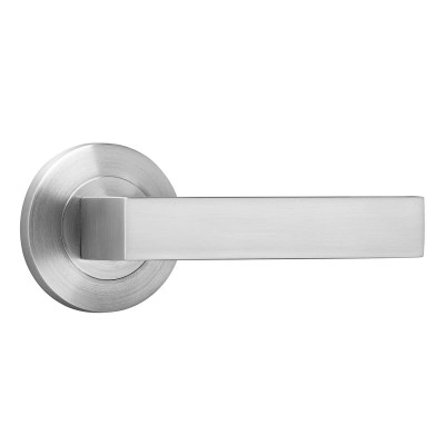 Satin chrome door handle, Zalla passage door handle