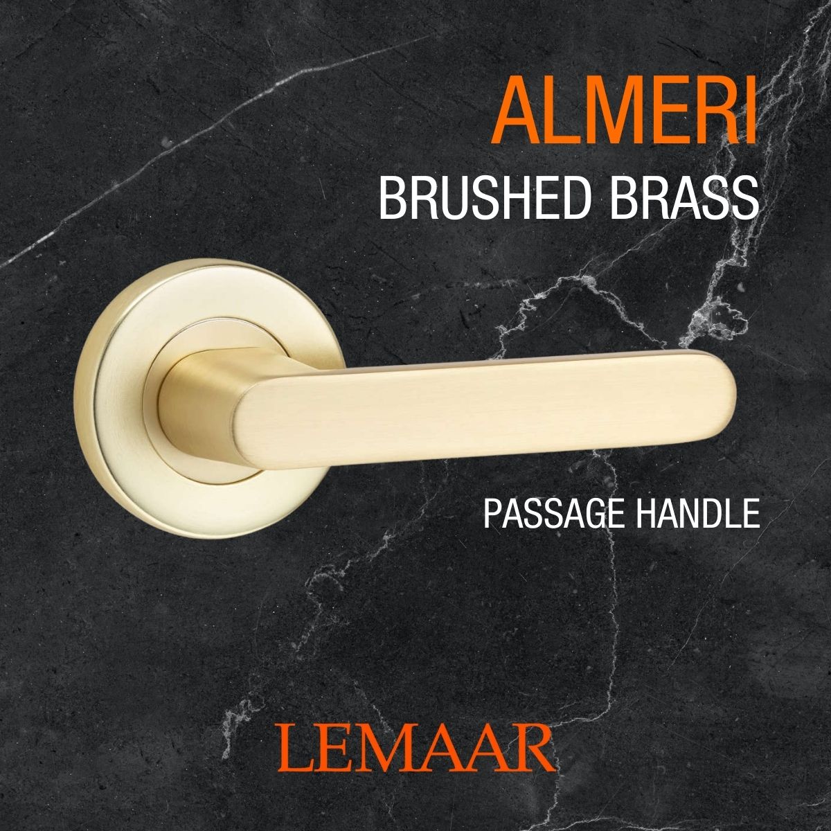 almeri brushed brass door handle entrance