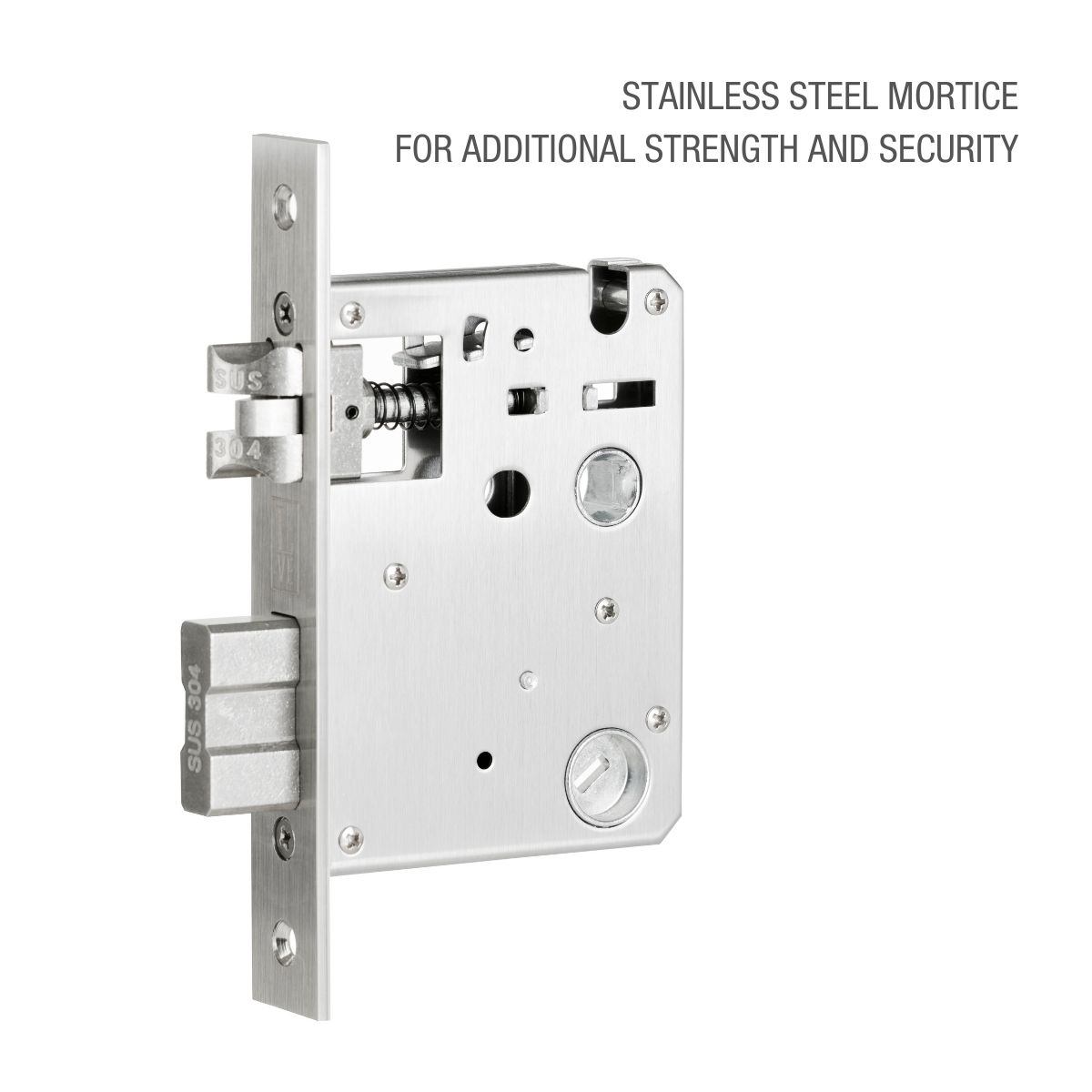 stainless steel mortice smart lock