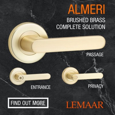 Brass door handle range Almeri