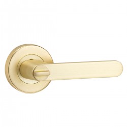 Almeri brushed brass privacy door handle - lockable door handle for bathrooms