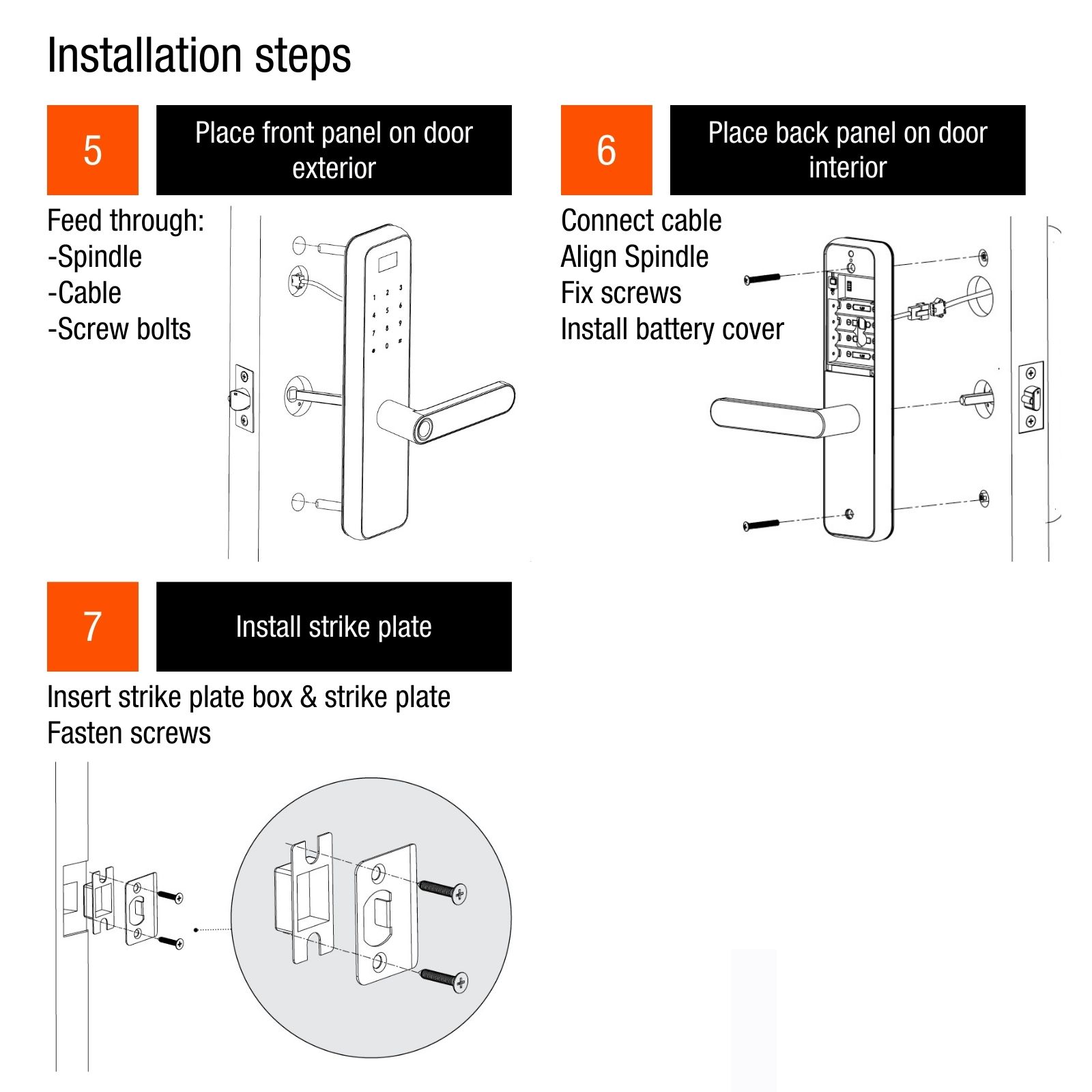 installation steps smart lock bunnings lemaar 6