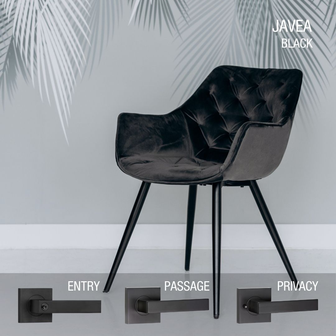 javea black matching door handle range chair
