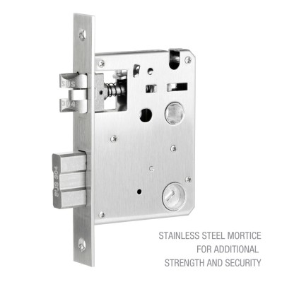 smart lock mortice stainless steel