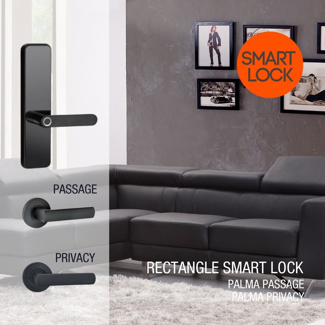 palma black smart lock door handles 5