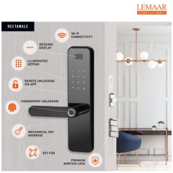 Black electronic lock for front doors