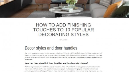 styling themes and door handles to suit